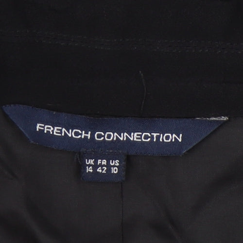 French Connection Women's Black Shawl Collar Blazer Size 14