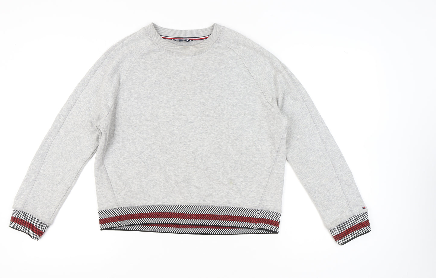 Tommy Hilfiger Women’s Grey Pullover Sweatshirt S Raglan Sleeve