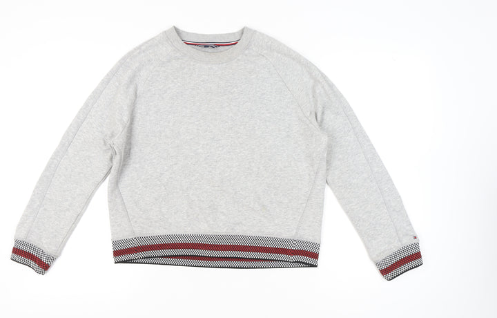 Tommy Hilfiger Women’s Grey Pullover Sweatshirt S Raglan Sleeve