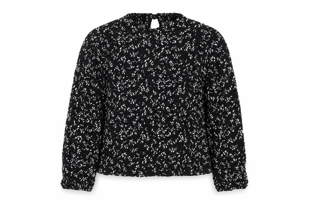 Zara Women’s Black Floral Puff Sleeve Blouse Size M