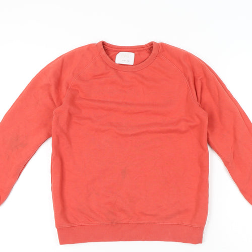 Zara Girls Red Sweatshirt 11-12 Years Long Sleeve Crew Neck Pullover