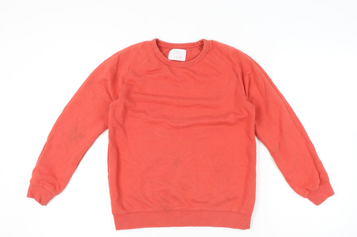 Zara Girls Red Sweatshirt 11-12 Years Long Sleeve Crew Neck Pullover