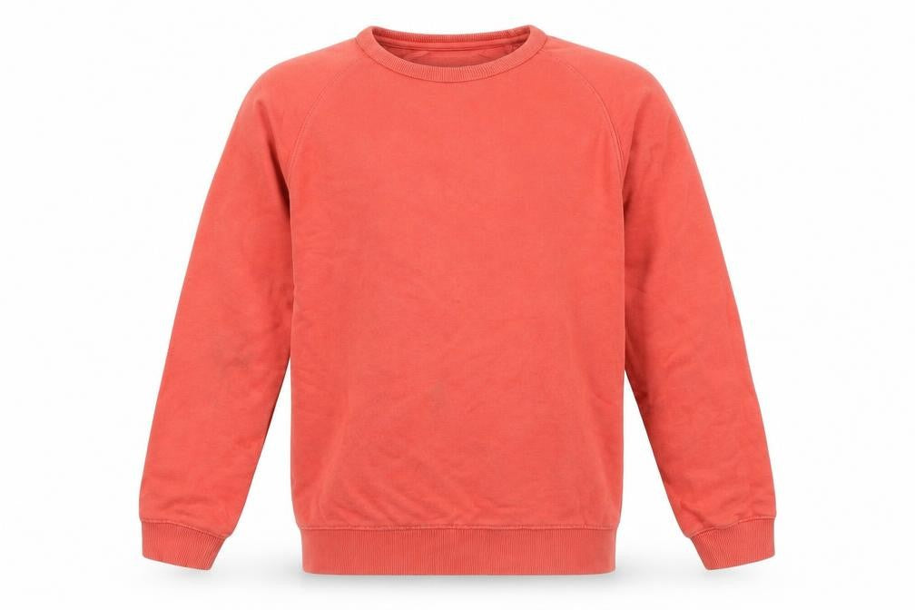 Front view of Zara girls’ red sweatshirt 11-12 years long sleeve crew neck pullover