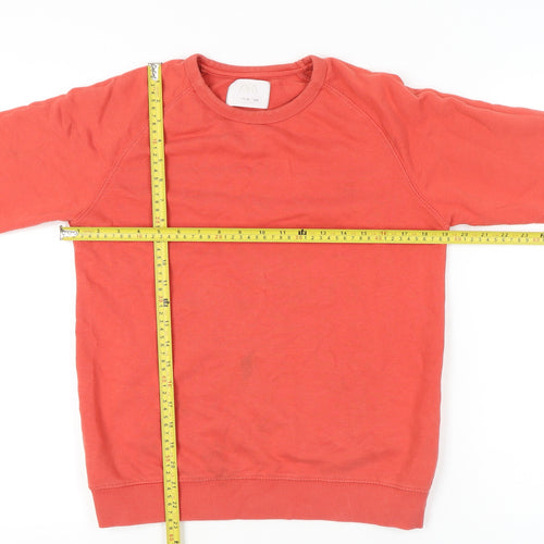 Zara Girls Red Sweatshirt 11-12 Years Long Sleeve Crew Neck Pullover