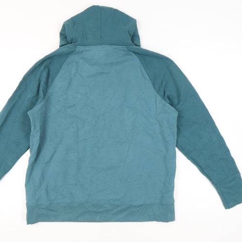 Champion Unisex Green Pullover Hoodie L Logo Graphic Raglan