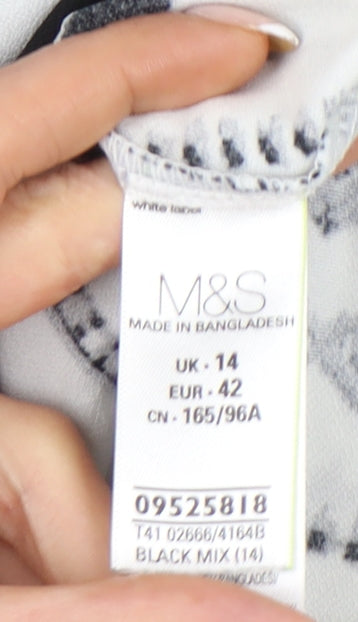 Marks and Spencer Women’s Multicoloured Wrap Blouse Size 14