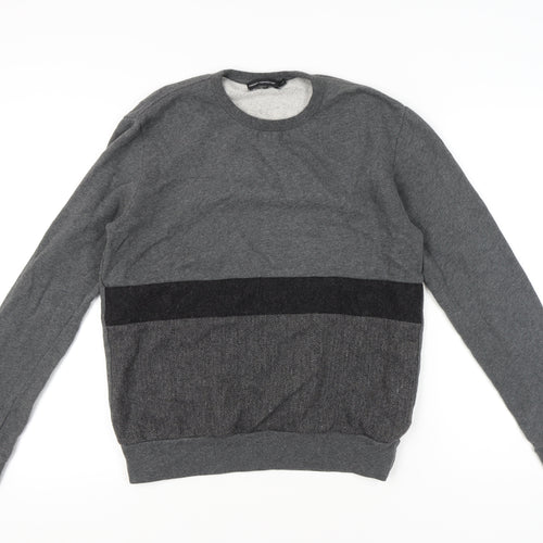French Connection Mens Grey XS Crew Neck Pullover Sweatshirt