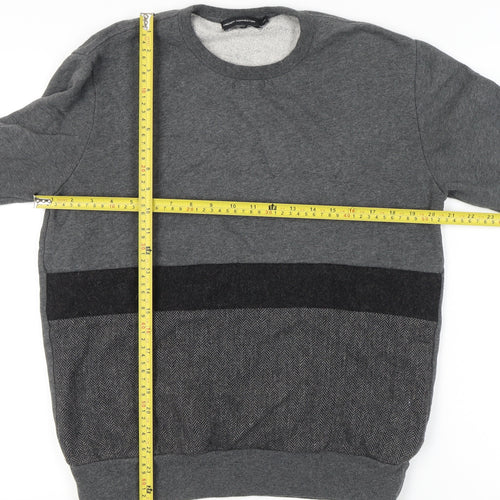 French Connection Mens Grey XS Crew Neck Pullover Sweatshirt