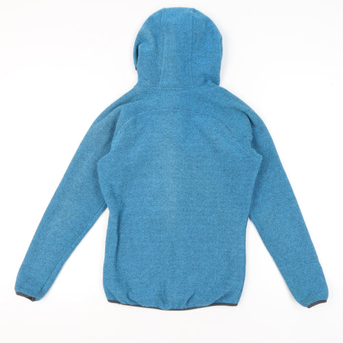 OEX Womens Blue Full Zip Hoodie UK 8 Polyester Spandex Outdoor
