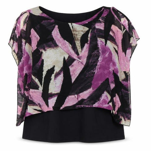 Boyet Fajardo Womens 3XL Multicoloured Tunic Blouse Scoop Neck