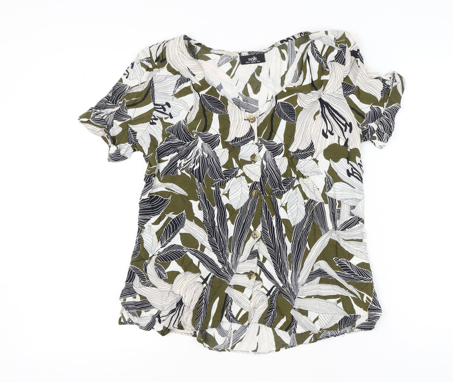 Wallis Women’s Multicoloured Floral Viscose Blouse UK 12