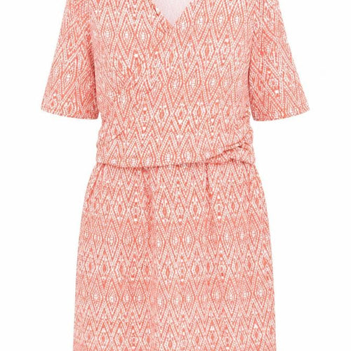 Séraphine Women’s Orange Geometric Wrap Maternity Dress Size 14