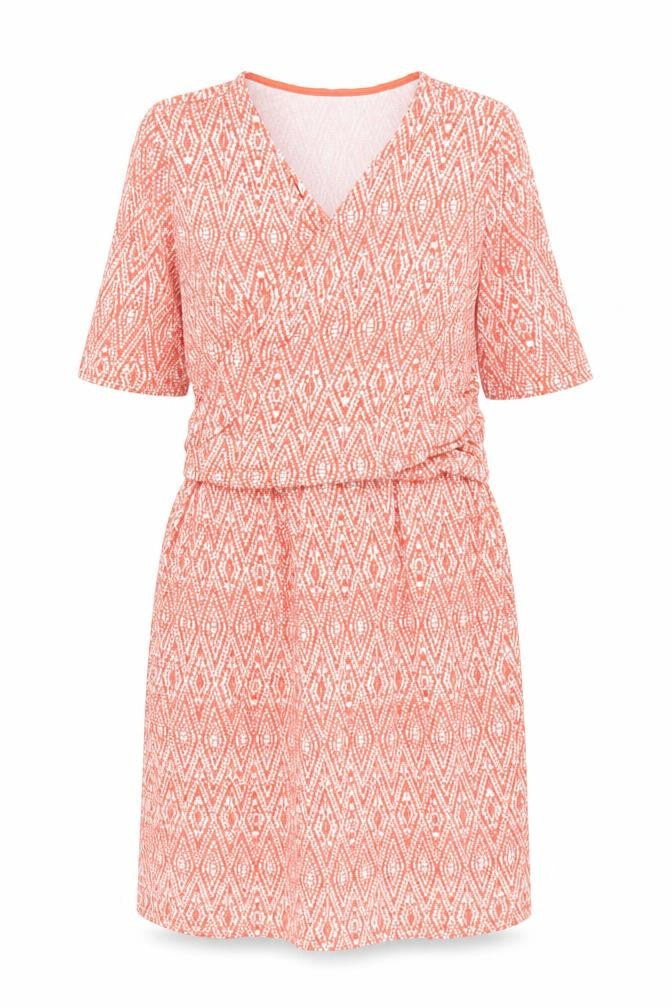Séraphine Women’s Orange Geometric Wrap Maternity Dress Size 14