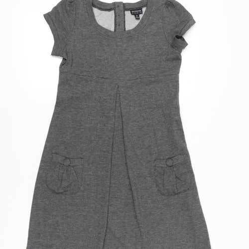 En Focus Studio Women’s Grey A-Line Knee Length Dress Size 8