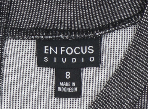 En Focus Studio Women’s Grey A-Line Knee Length Dress Size 8