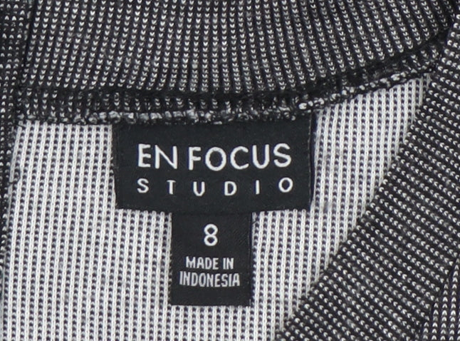 En Focus Studio Women’s Grey A-Line Knee Length Dress Size 8