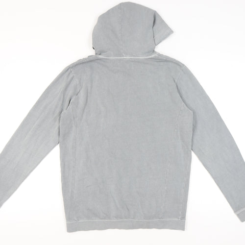 Cotton On Men’s Grey Pullover Hoodie Small Graphic Print City Urban