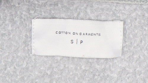 Cotton On Men’s Grey Pullover Hoodie Small Graphic Print City Urban