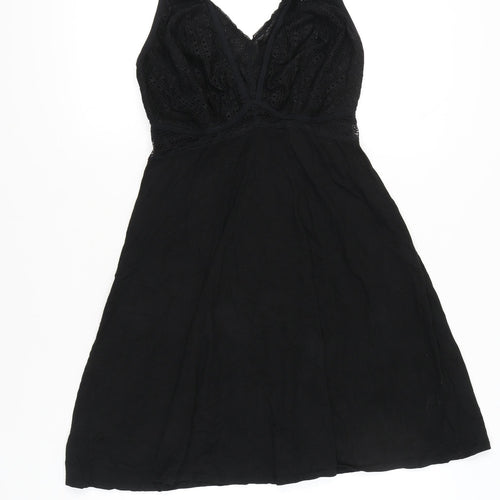 Bravissimo Womens Black Size 12 Chemise Lace Nightwear V-Neck