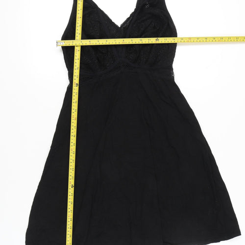 Bravissimo Womens Black Size 12 Chemise Lace Nightwear V-Neck