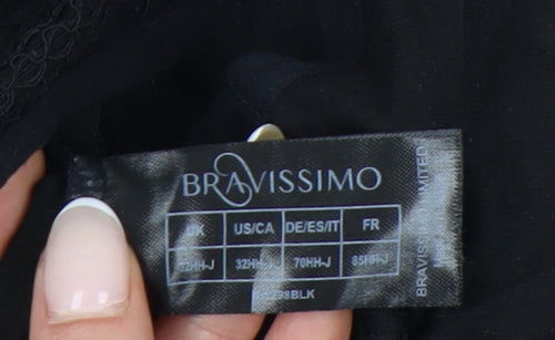 Bravissimo Womens Black Size 12 Chemise Lace Nightwear V-Neck