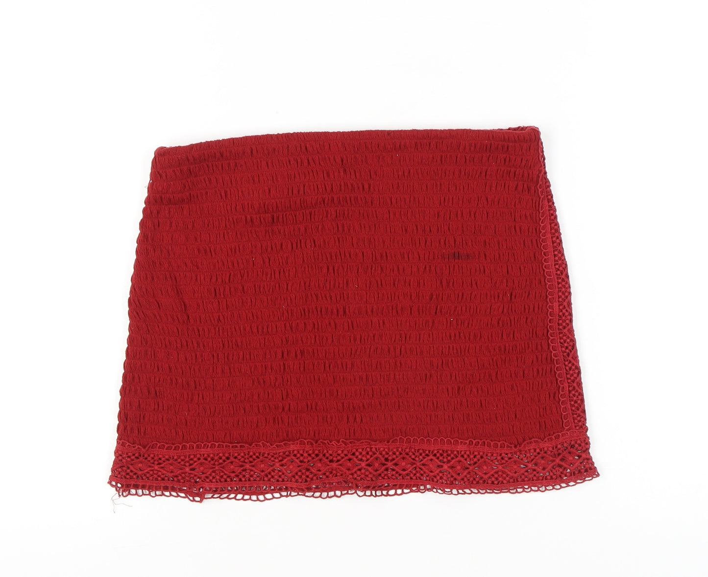 H&M Divided Women’s Red Lace Mini Skirt Size S Stretch