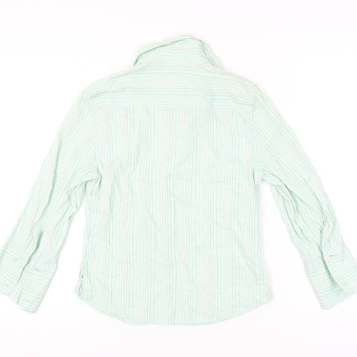 Austin Reed Women’s Green Striped Button-Up Shirt Size 10