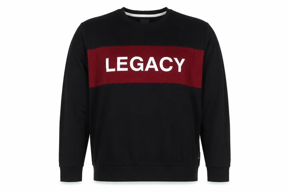 Front view of Browns London men’s black 2xl sweatshirt legacy graphic pullover