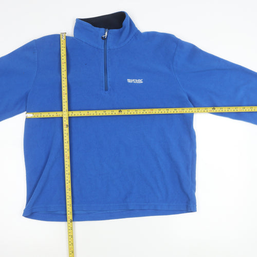 Regatta Mens Blue Fleece Sweatshirt XL Pullover 1/4 Zip Outdoor