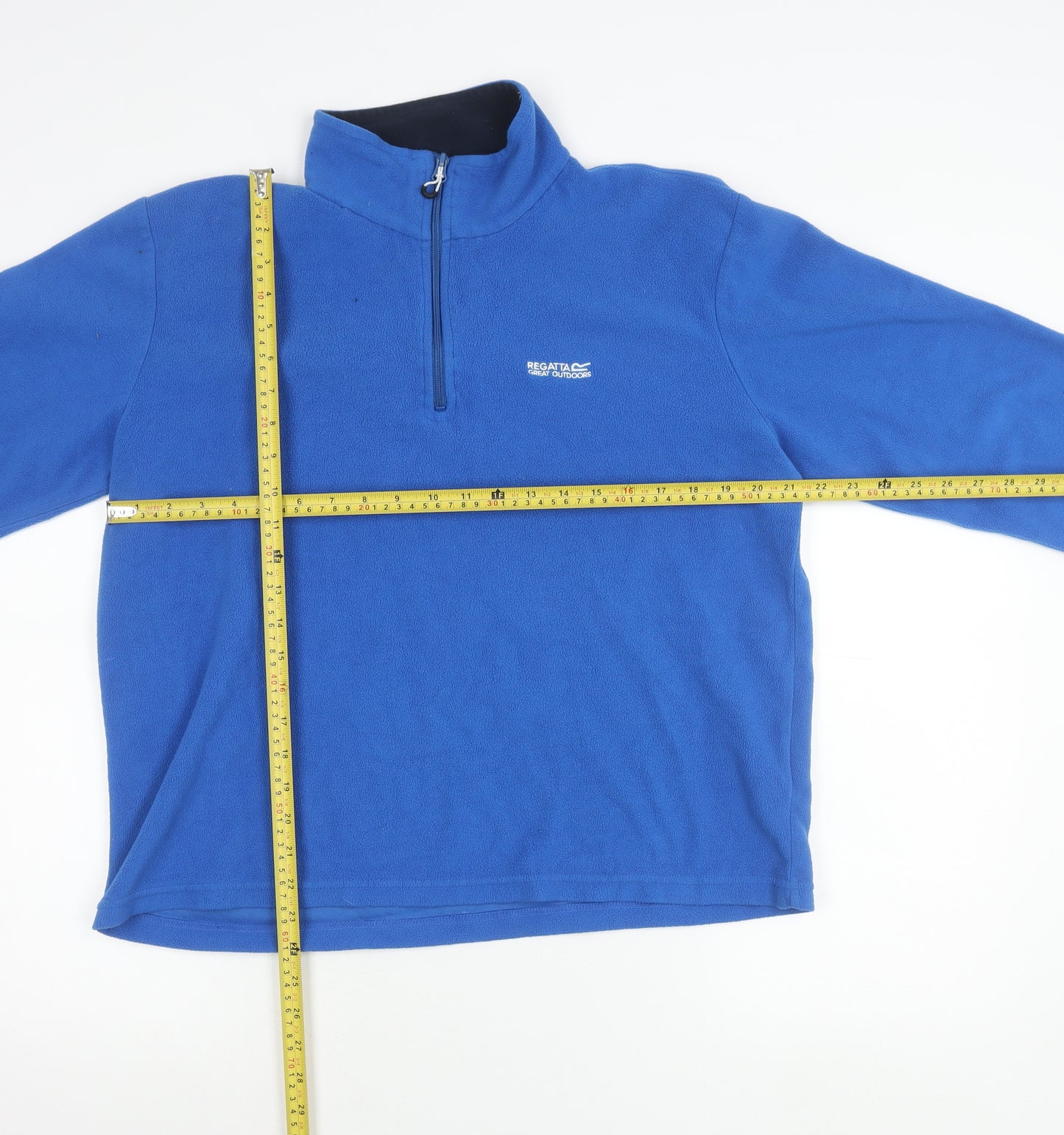Regatta Mens Blue Fleece Sweatshirt XL Pullover 1/4 Zip Outdoor