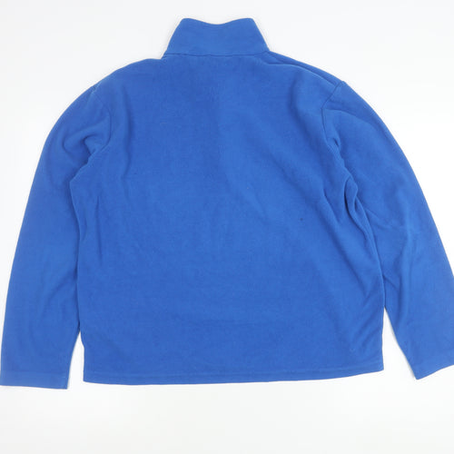 Regatta Mens Blue Fleece Sweatshirt XL Pullover 1/4 Zip Outdoor