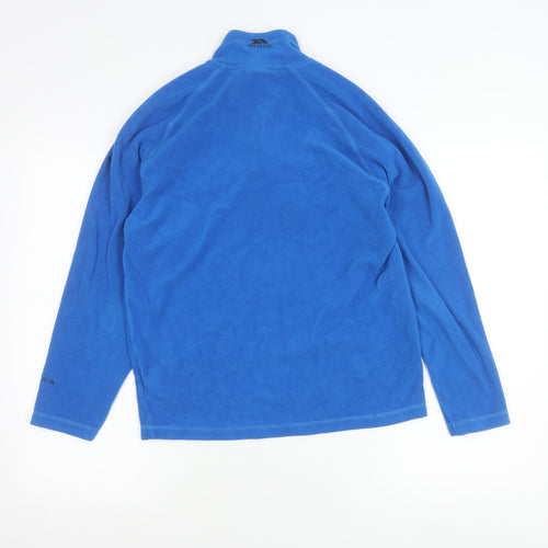 Trespass Boys Blue Fleece 1/4 Zip Sweatshirt M Regular Fit Outdoor Wear