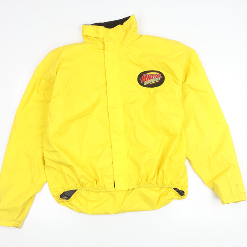 Isla 2000 Men's Yellow Nylon Windbreaker Jacket L Retro Sports