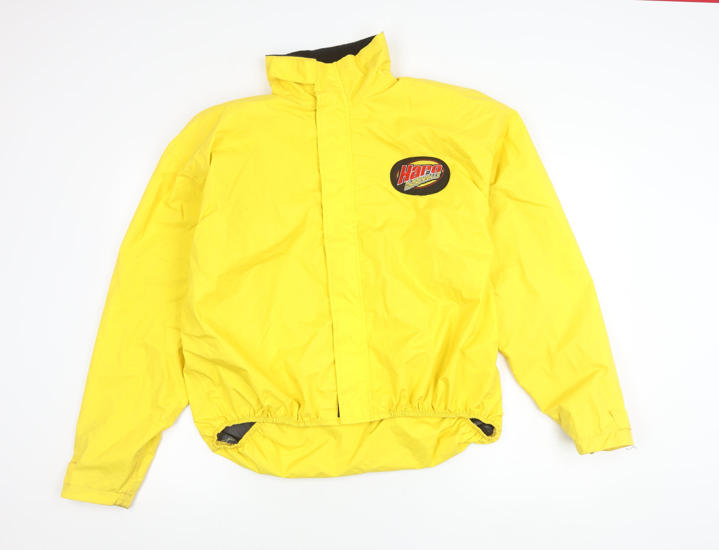 Isla 2000 Men's Yellow Nylon Windbreaker Jacket L Retro Sports