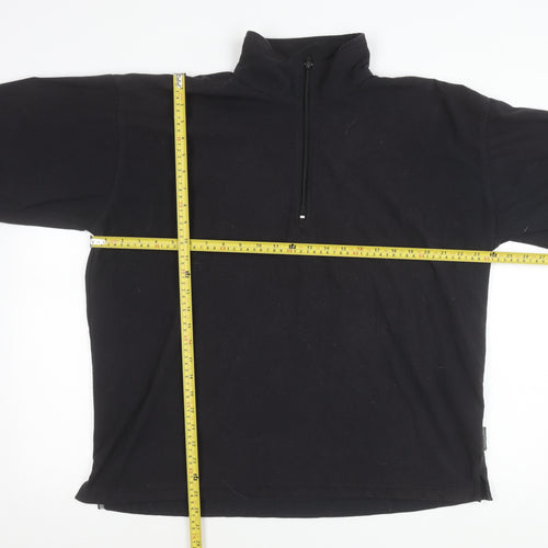 Highpoint Mens Black Fleece Pullover Sweatshirt L 1/4 Zip Thermal