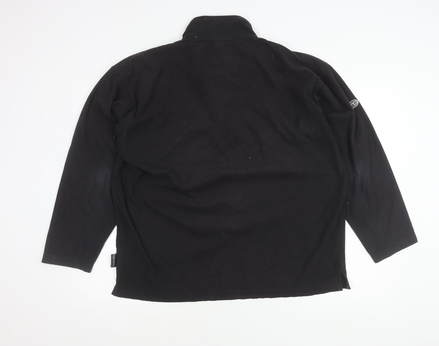 Highpoint Mens Black Fleece Pullover Sweatshirt L 1/4 Zip Thermal