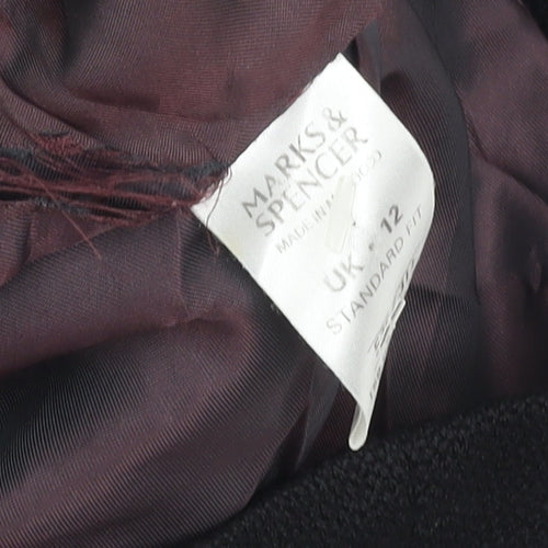 Marks and Spencer Womens Black Blazer Jacket Size 12 Formal Workwear