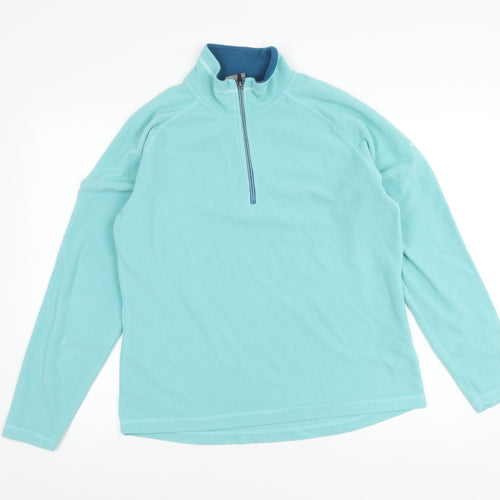 Trespass Women’s Blue Fleece Sweatshirt UK 16 XL 1/2 Zip Polyester