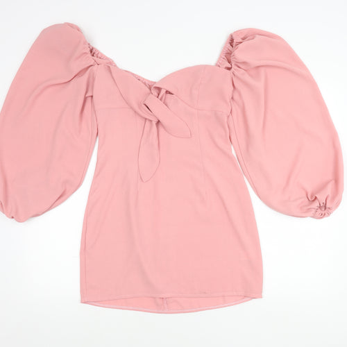 In The Style Women’s Pink Size 10 Bodycon Off Shoulder Dress