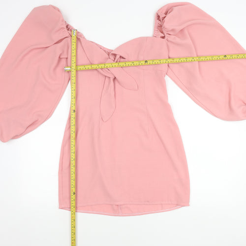 In The Style Women’s Pink Size 10 Bodycon Off Shoulder Dress