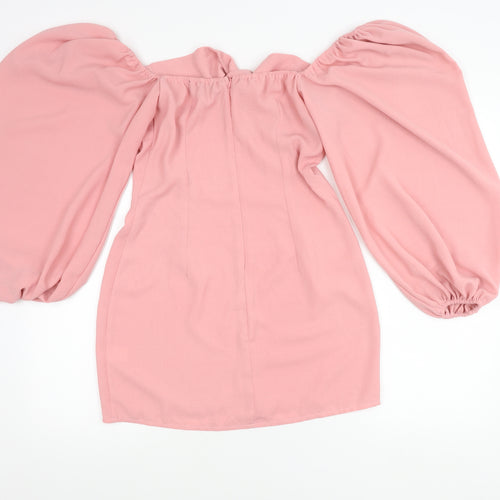 In The Style Women’s Pink Size 10 Bodycon Off Shoulder Dress