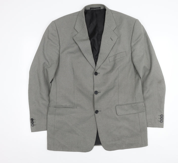Simon Taylor Men's Grey Blazer Jacket 40 Chest Wool Blend Formal