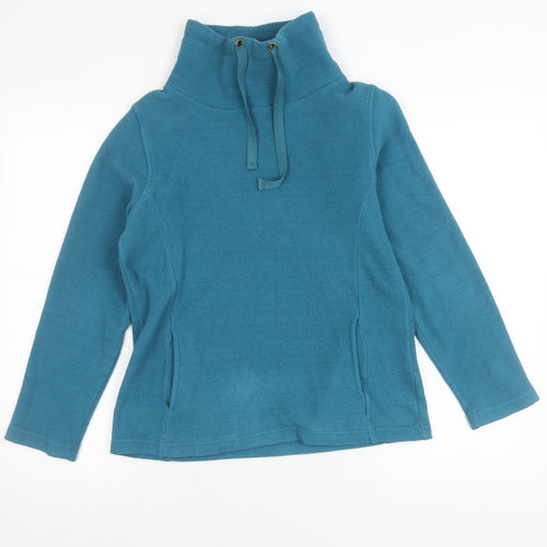 Cotton Traders Women’s Blue Fleece Pullover Sweatshirt Size 10