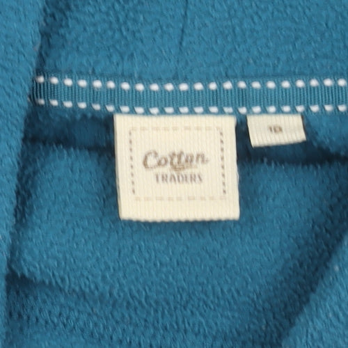 Cotton Traders Women’s Blue Fleece Pullover Sweatshirt Size 10