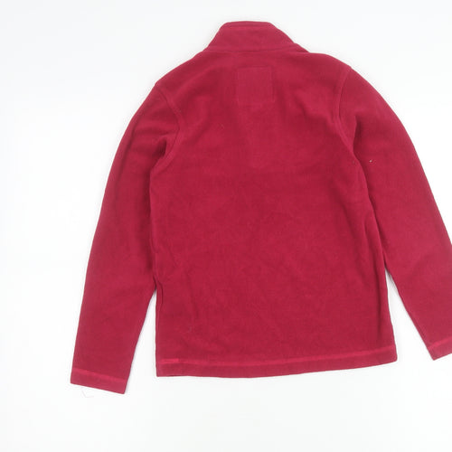 Regatta Girls Red Fleece 1/4 Zip Sweatshirt 9-10 Years Outdoor Pullover