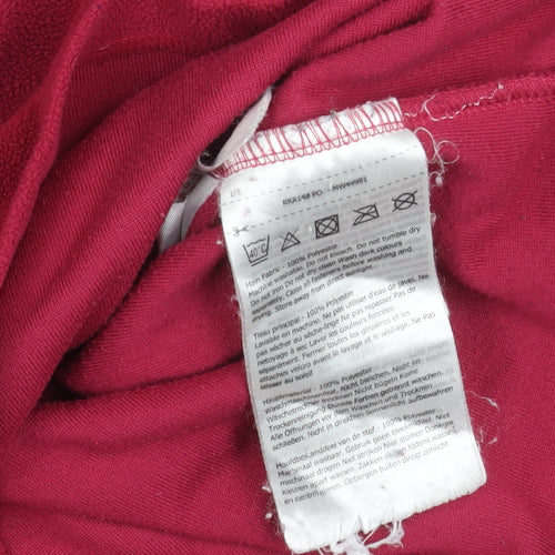 Regatta Girls Red Fleece 1/4 Zip Sweatshirt 9-10 Years Outdoor Pullover