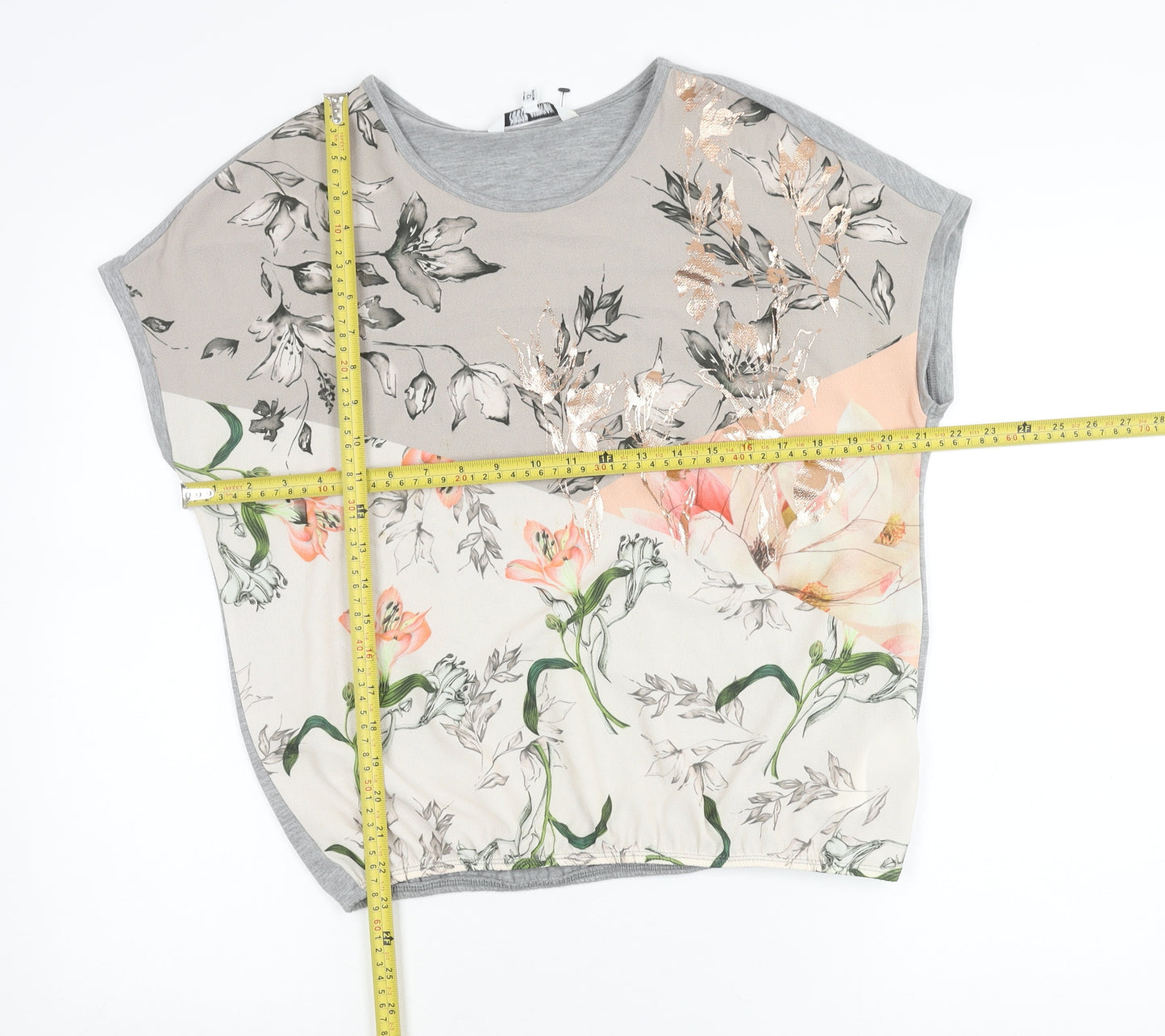Debenhams Womens Petite Multicoloured Floral T-Shirt Size 12