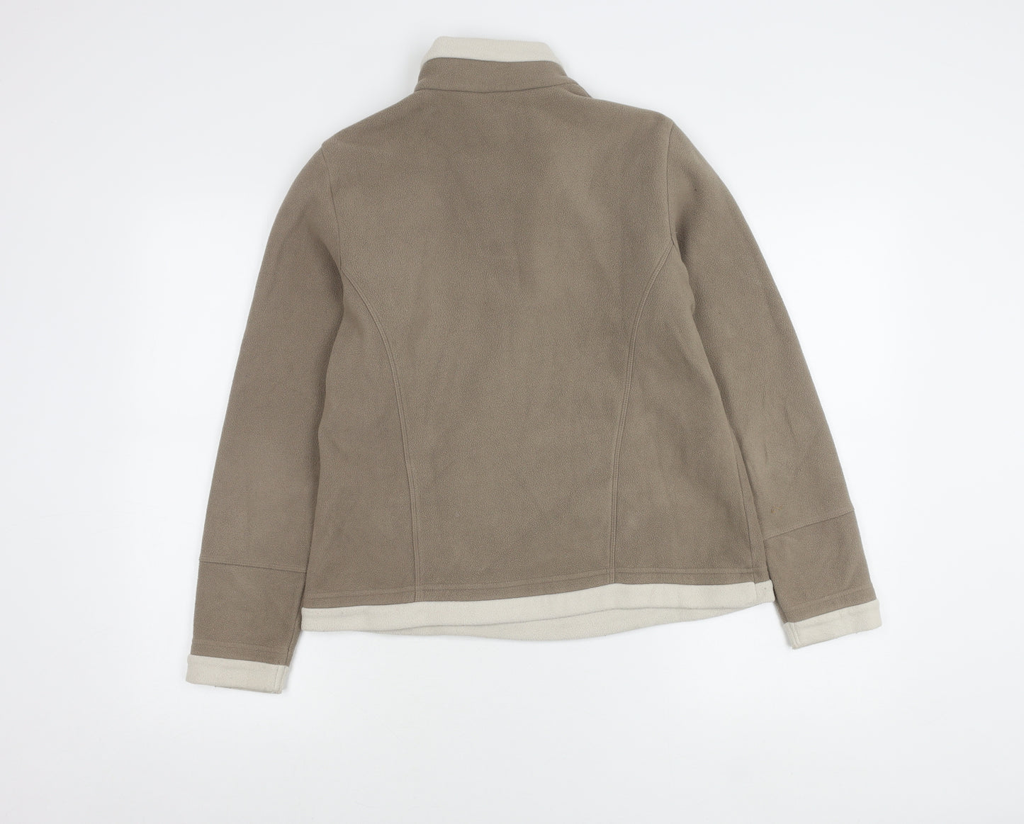 Marks and Spencer Womens Brown Fleece Henley Sweatshirt Size 12