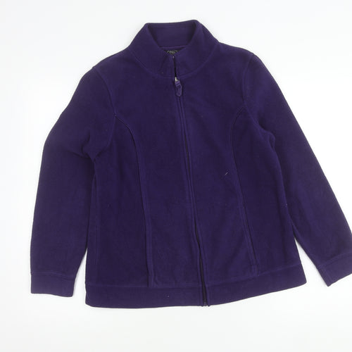 Bm Women’s Purple Full Zip Fleece Jacket S Regular Fit