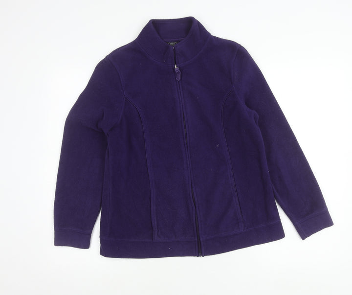 Bm Women’s Purple Full Zip Fleece Jacket S Regular Fit